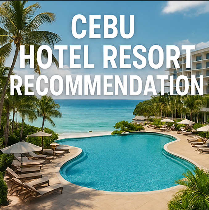 2026년 필리핀 세부 호텔 리조트 추천 순위 및 자유여행 일정 인포그래픽 시각화.