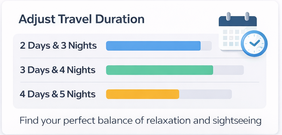 2박3일·3박4일·4박5일 보홀 여행 일정 템플릿 비교 표