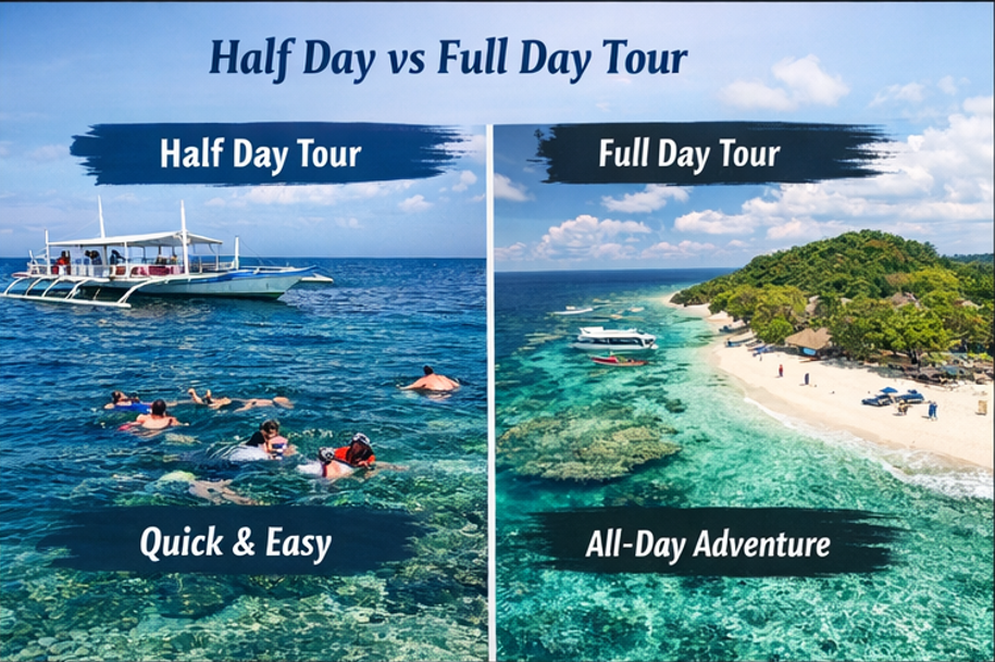 세부 아일랜드 호핑 일정별 차이를 비교한 반나절·종일 코스 가이드