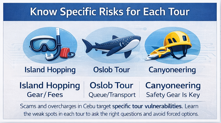 호핑·오슬롭·가와산 등 투어별 취약 포인트를 정리한 카드형 요약