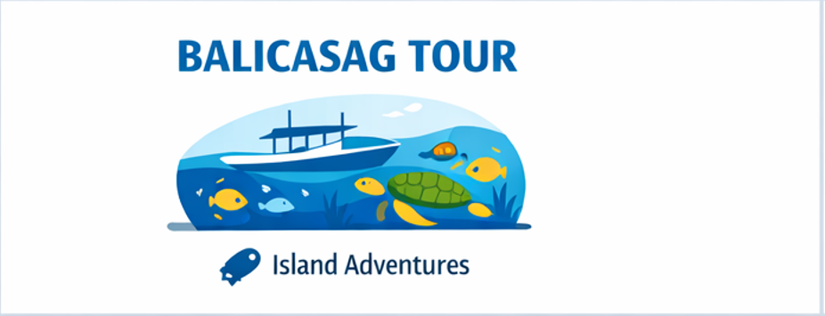 보홀 발리 카삭 투어 스노클링 장비와 구명조끼, 가이드 동행 장면